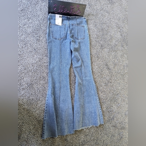 NWT So Mid Rise Lace Up Flare Denim Pants 7 / 28W - Picture 5 of 8